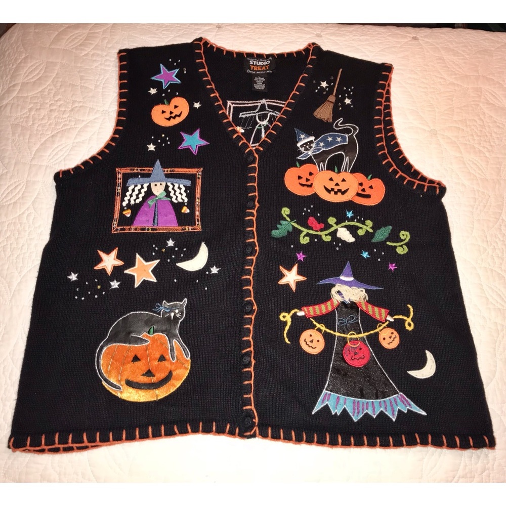 Vintage “Ugly” Halloween Sweater Vest